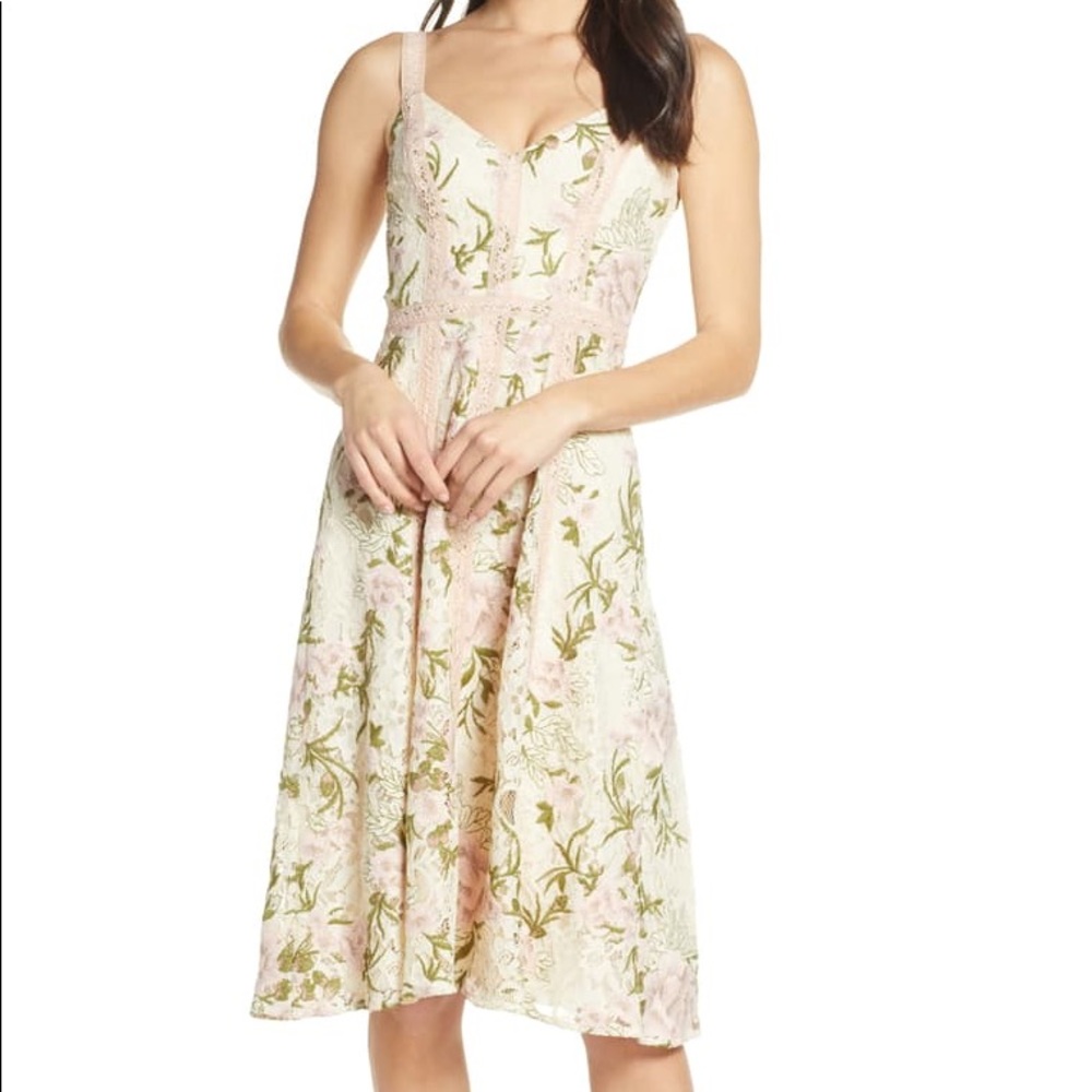 Dress The Population Carmen Floral Lace Dress Larg